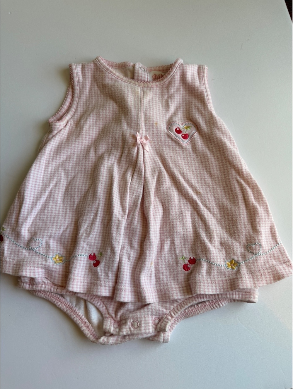 Carter's Child of Mine Pink Gingham Baby Girl Romper 18M